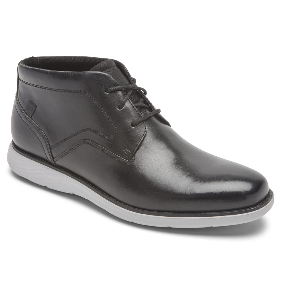 Rockport Mens Boots Black - Garett Chukka - UK 398-SFILBE